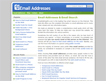 Tablet Screenshot of emailaddresspro.com